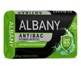 Sabonete em Barra Albany Homem Controle de Oleosidade Mentol 85g